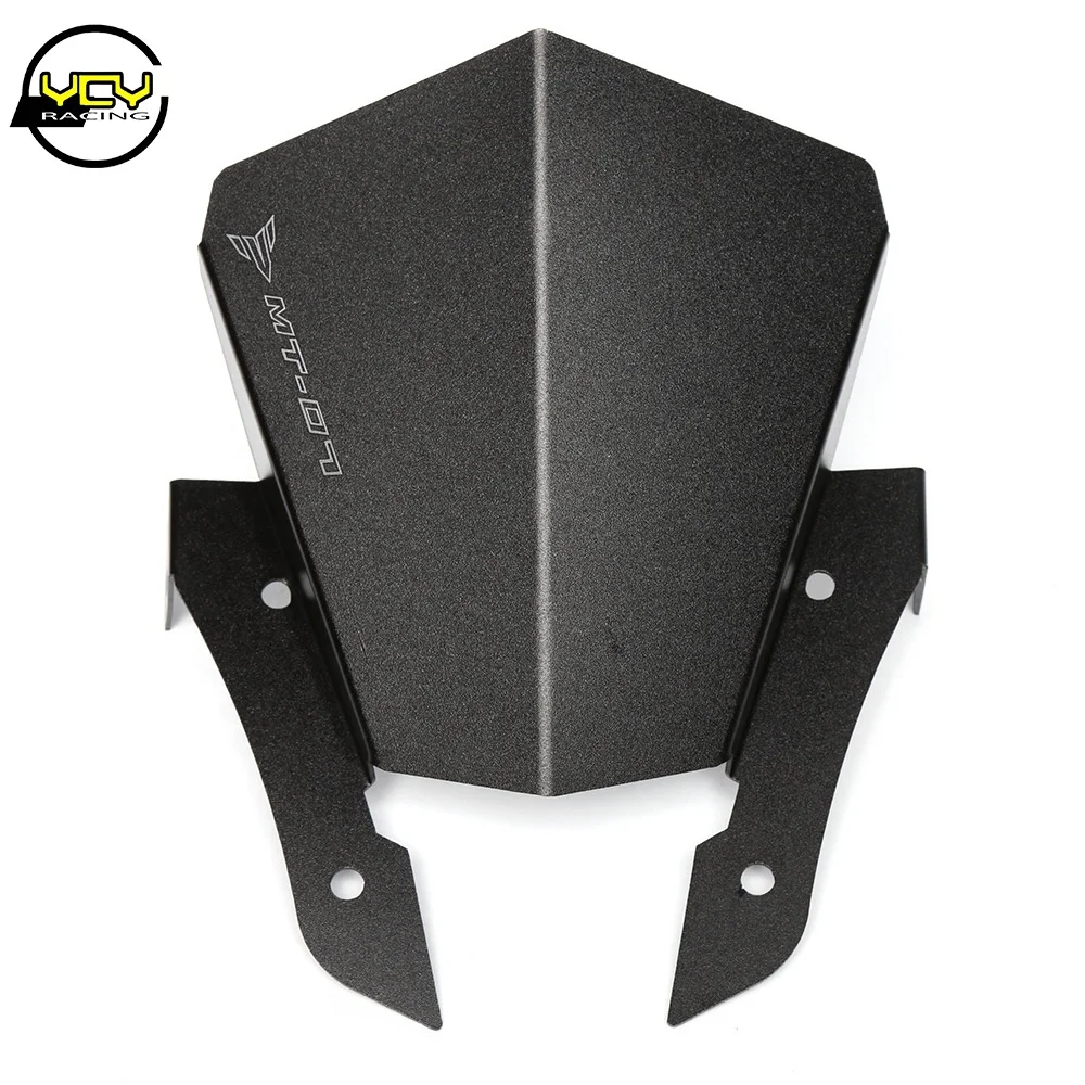 For yamaha Yamaha FZ MT07 modified motorcycle wind shield aluminum alloy front windshield