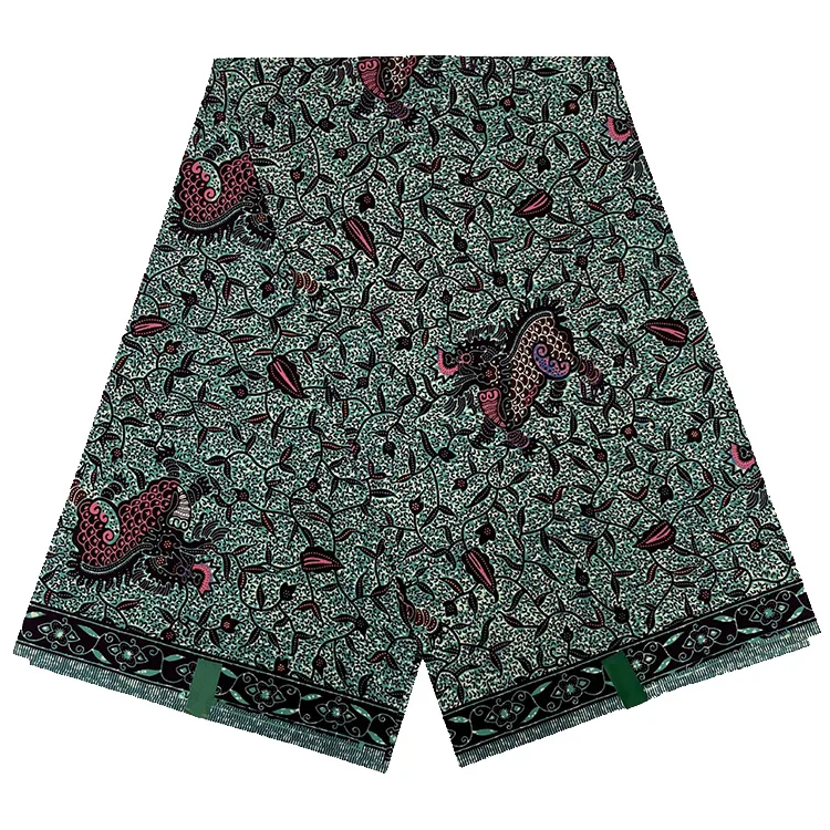 2024 new arrival 100% Cotton Super Glitter African Wax Printed dress fabric Wax fabric blue and orange 6 yards african