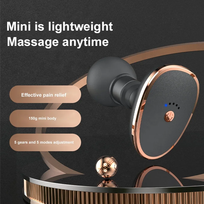 New Design Latest Low Noise Muscle Relaxation Mini Massage Gun 2023 Mini Round Massage Gun
