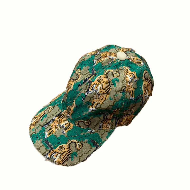 Personality Tiger Printed INS Fashion Outdoor Sport Cap for Men Designer Letter Ball Cap for Gift Summer Sun Protection Hat