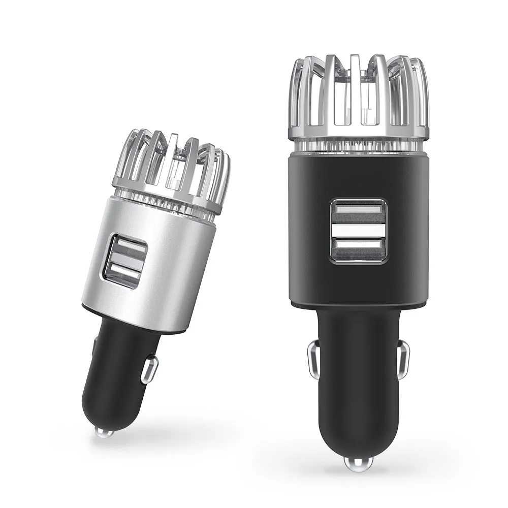  Автомобильные аксессуары Мини Портативный персональный двойной USB OEM производитель низкий уровень шума отрицательные ионы автомобильный очиститель воздуха