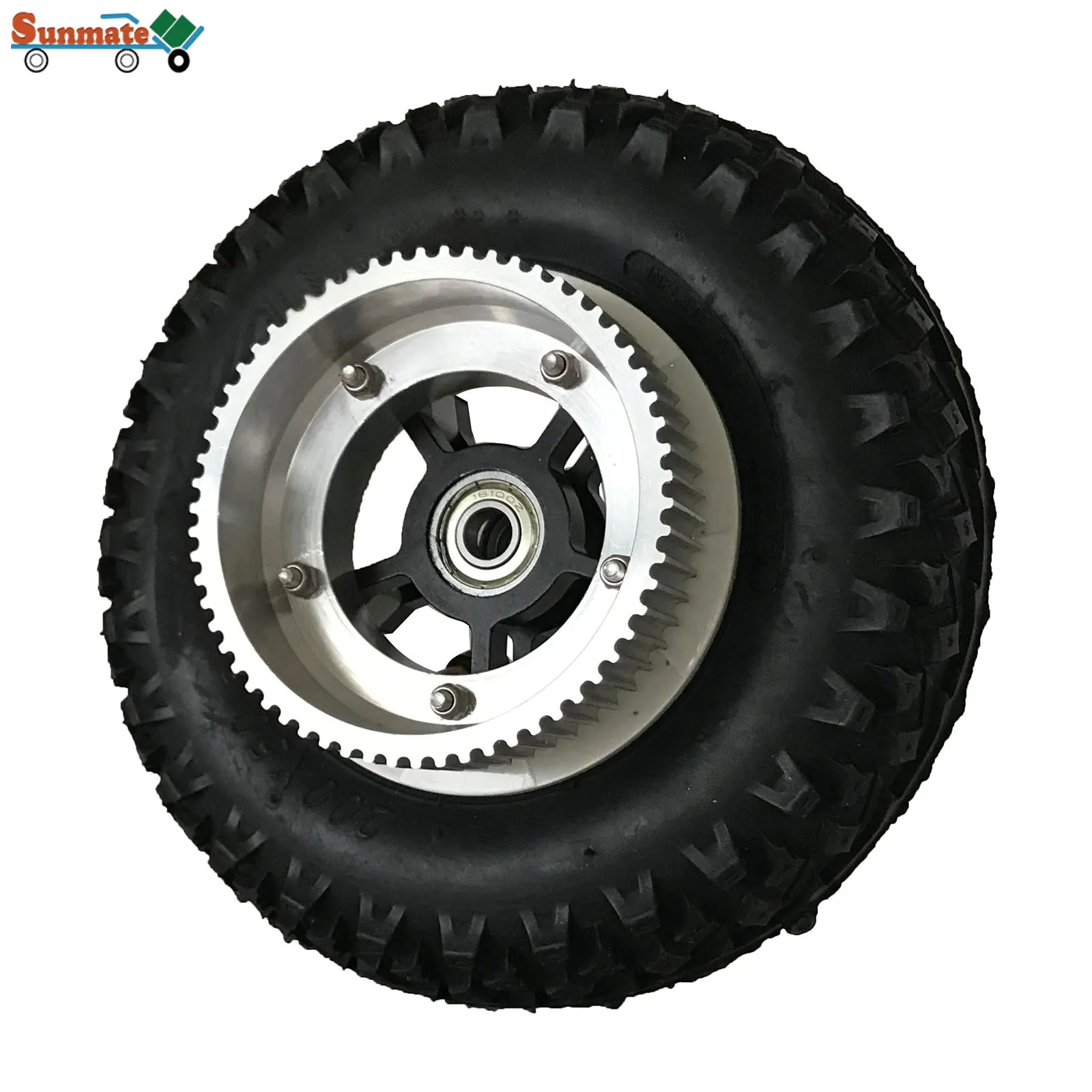 Offroad Wheel 8 Inch With 72T Aluminium Pulley Gear for Knobby Tire 200x50 Mountainboard Replace