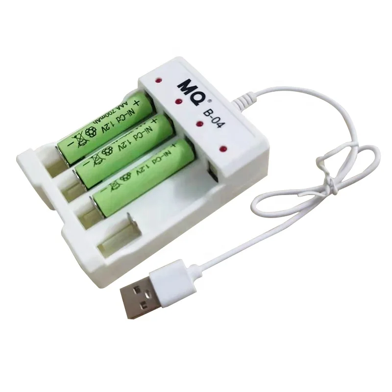Wholesale Portable USB Charger Four Slots Battery Charger Rechargable Battery Charger