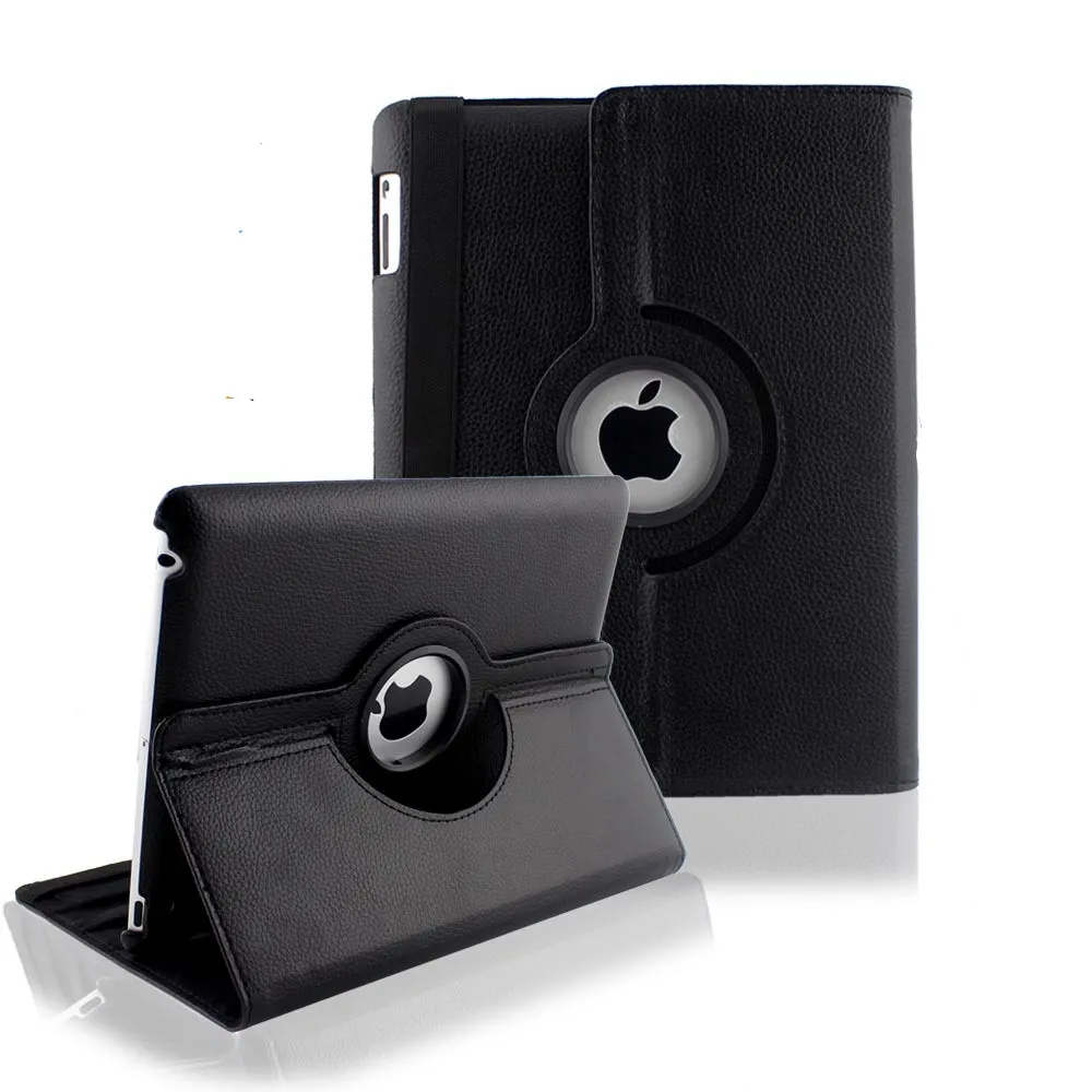 Smart Wake/Sleep Stand Rotation Case Protective Cover PU Leather Pouch Shell for IPad 2/3/4 Gen 9.7 inch