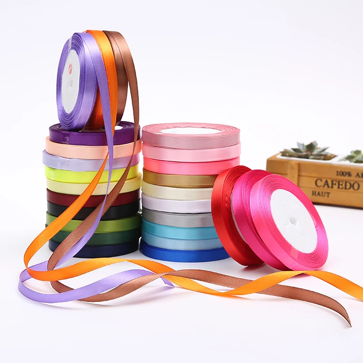 Wholesale Hot Thermoset Printed Ribbon 1cm Different Colors Polyester Belt Ribbon Single Face ribbon