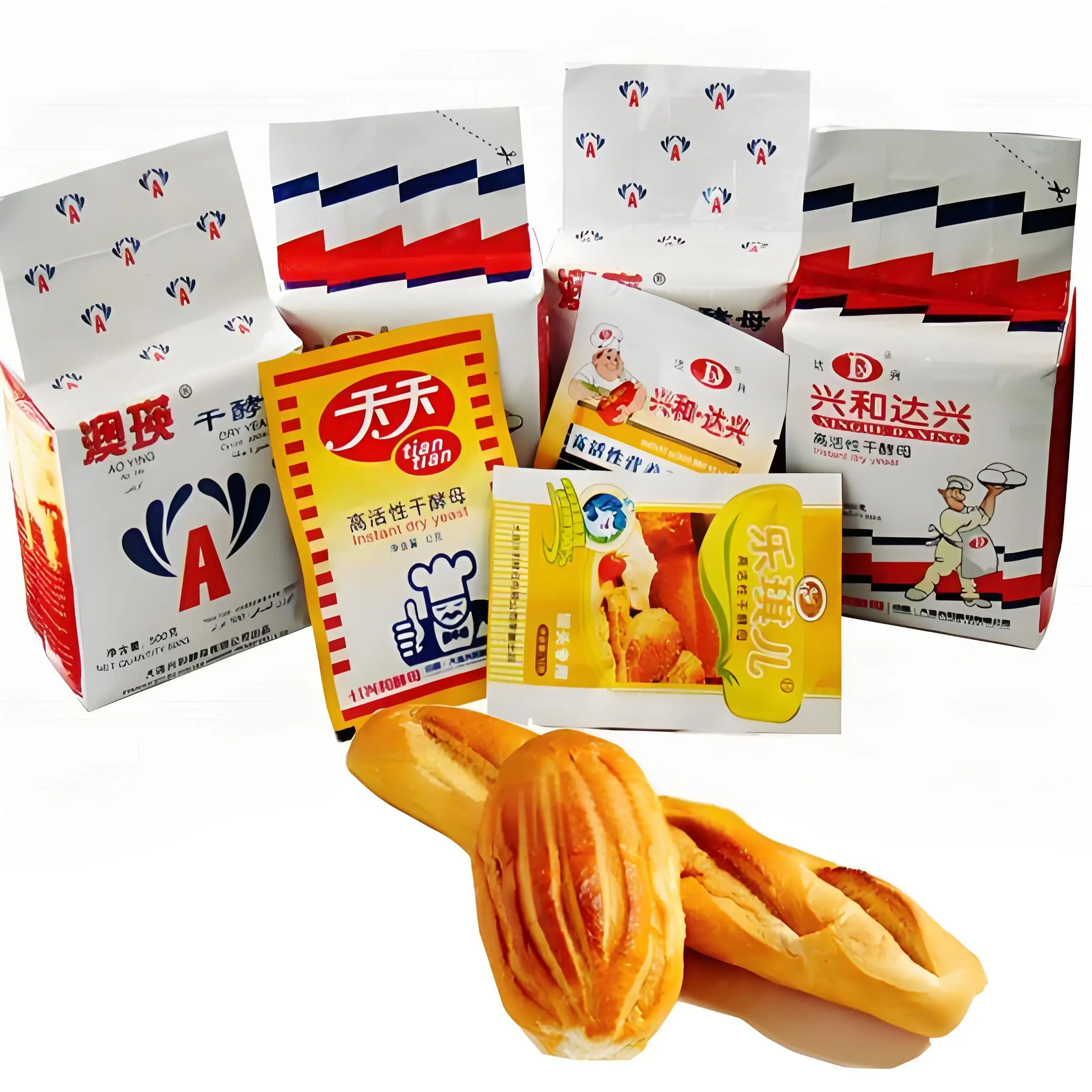 High quality 5g 10g 11g 12g 20g active bakery instant dry yeast 450g 500g 5kg 10kg 20kg 25kg baking powder for halal bread dough