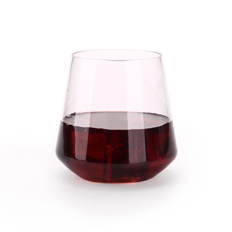 Conical transparent plastic whiskey wine glass customization