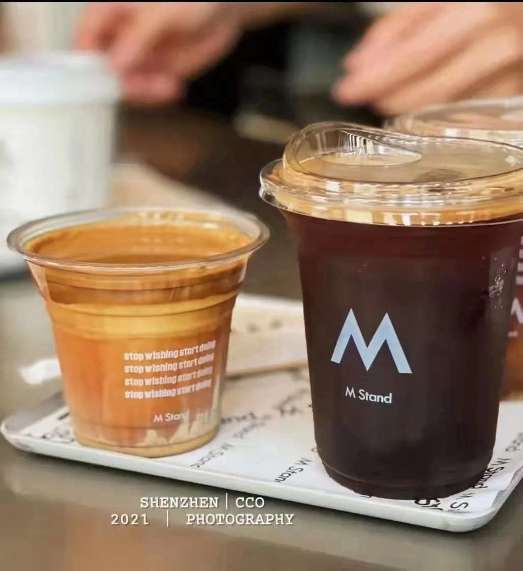 Factory Transparent 16OZ Takeaway Milk Tea Clear 500Ml Disposable Plastic Juice Cups Milktea Boba with Strawless Sip Lids