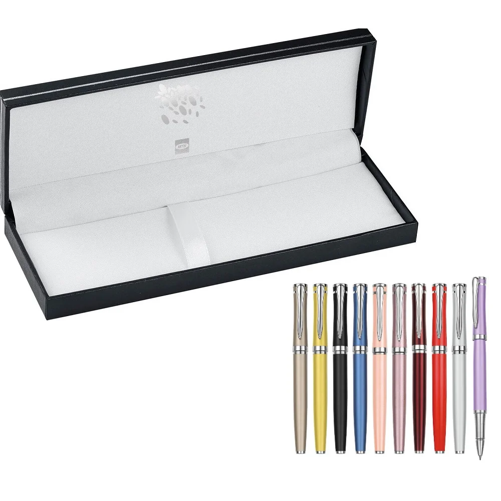 high quality custom logo metal roller pen and gift box personalized promotion gift item for men and women
