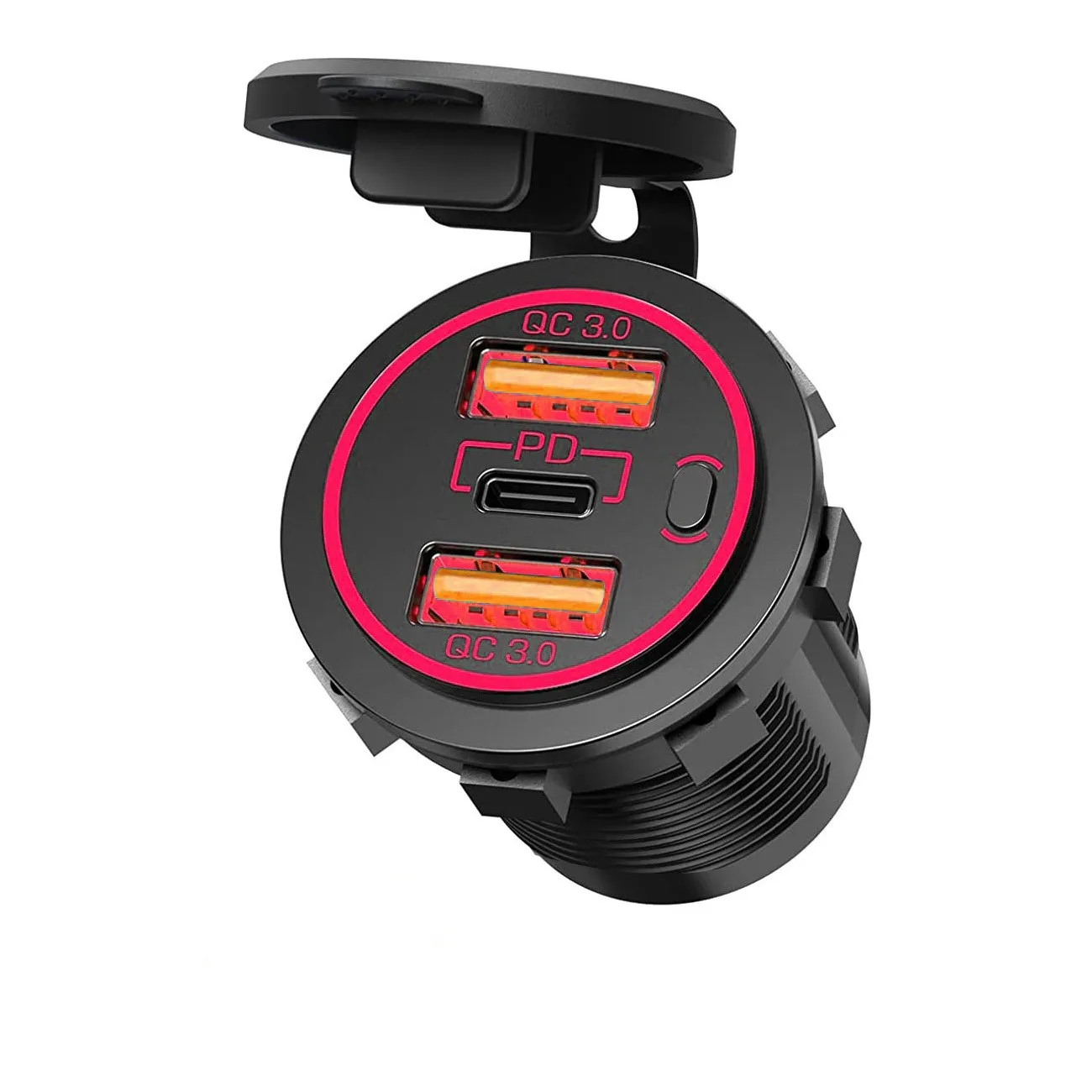 12V Dual QC3.0 Rapid Charger PD USB Triple Power Socket Electronic Accessories For Car Charger Socket