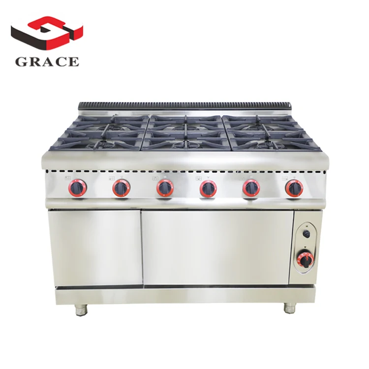 Free Standing Heavy Duty Kitchen Gas Range 4 Burner Gas Cooking Range with Oven