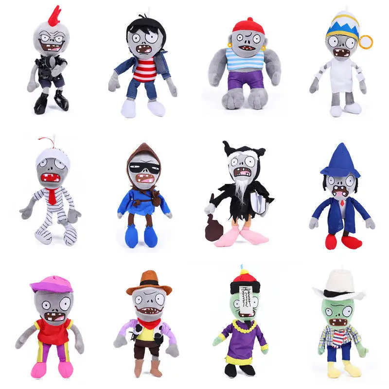30cm Cute Soft Kids Doll Zombies vs Plants Stuffed Plush Toy Birthday Gift Mesh Lining Material