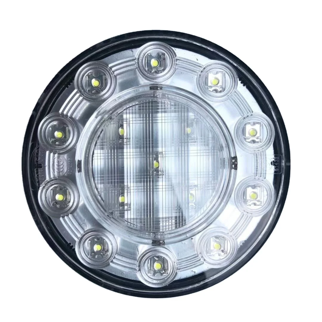 Round LED Trailer Bus Stop Reverse Indicator Tail Lights Rear Lamps WJC-H-15-2 Waterproof