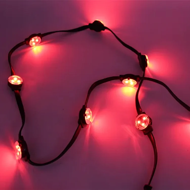 Наружная декоративная Пиксельная Светодиодная лента 30 мм 12 В Водонепроницаемая IP68 Rgb 10 27 квадратная цепь медная светодиодная световая