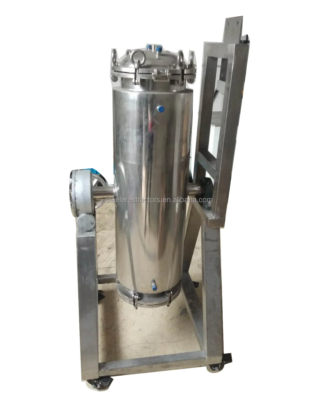 jacketed tank with filter plate and  rack
