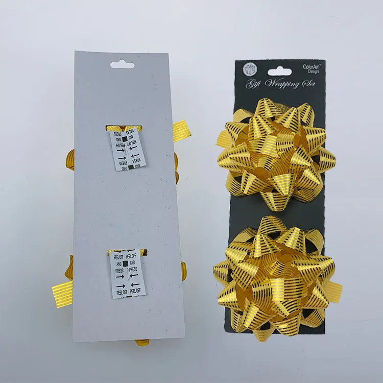 10 Colors 7cm Wholesale metallic custom color material mini big decoration Christmas star bow gift ribbon bow