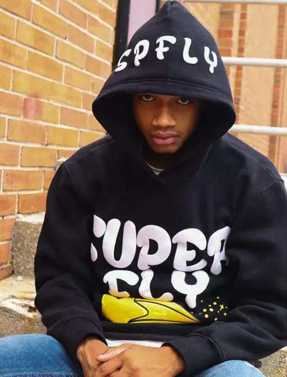 Factory custom private logo 3d puff printing hoodie wholesale cotton fleece cut edge raw hem cropped hoodie men