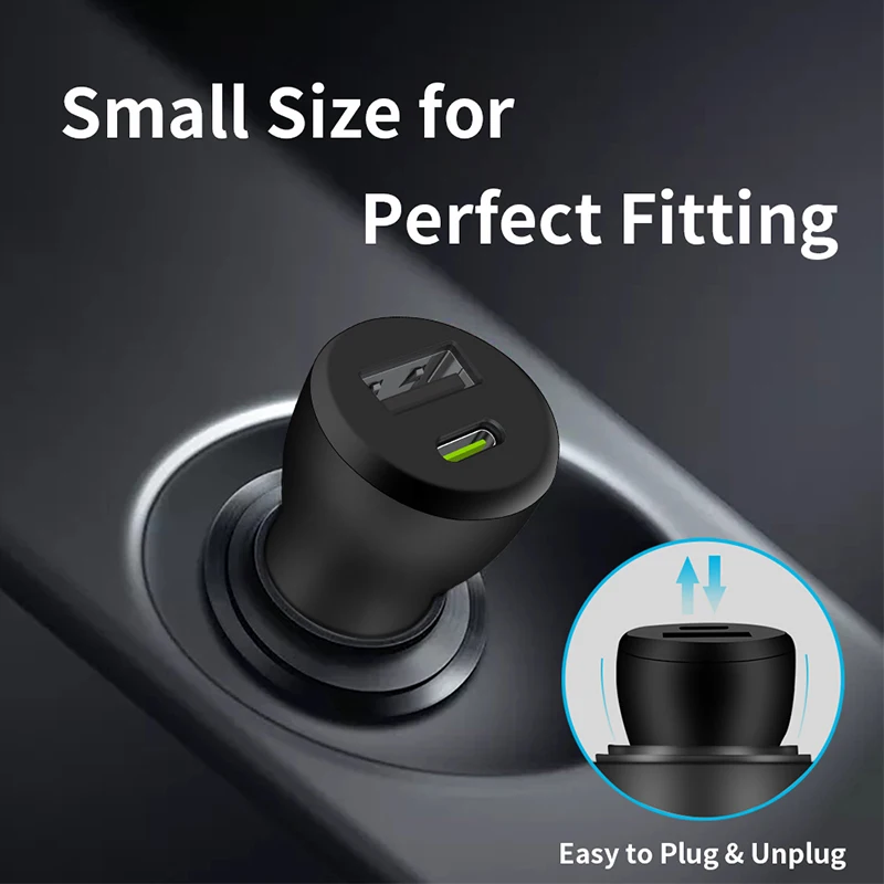 Amazon best seller type C PD 30W USB QC 3.0 car charger convenient for phone gamer tablet charger