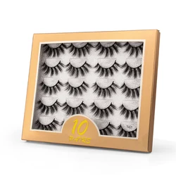 wholsale 3D Mink fake Eyelashes eye lash False Eyelashes  Soft make up Extension lash 25mm eyelash vendor fluffi mink eye