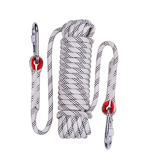 Stock children 10mm rock climbing rope with carabiners for outdoor hiking accessories