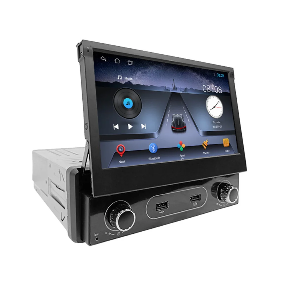 Universal retractable Android 7 inch touch screen car radio