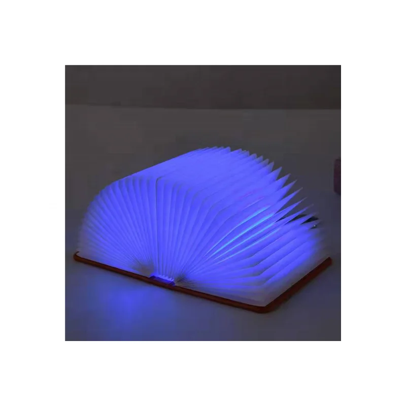 Color-changing USB LED folding book lamp