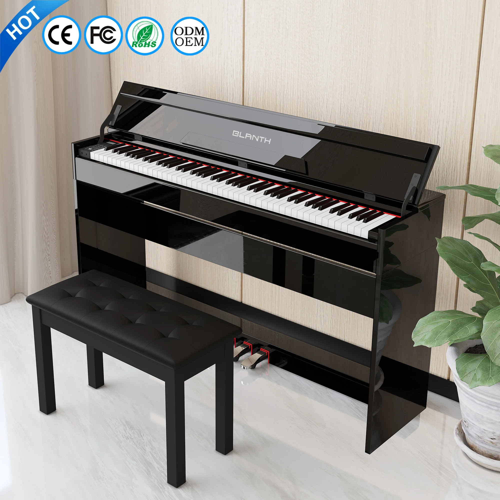 BLANTH 88 Key Weighted Digital Piano Electronic Digital Piano Keyboard Piano Professionnel