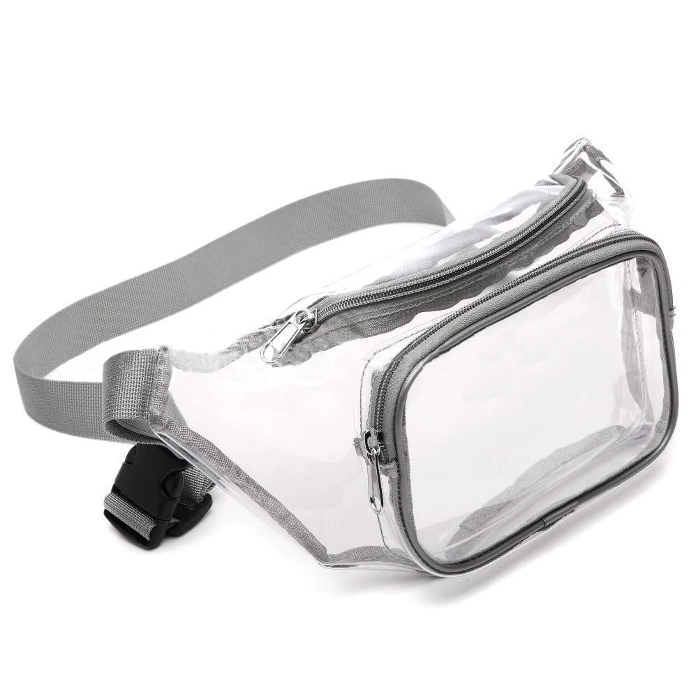 Sport Event Work Concert Security Approved Waterproof  Clear Fanny Pack Waist Bag Clear Bag Stadium Approved