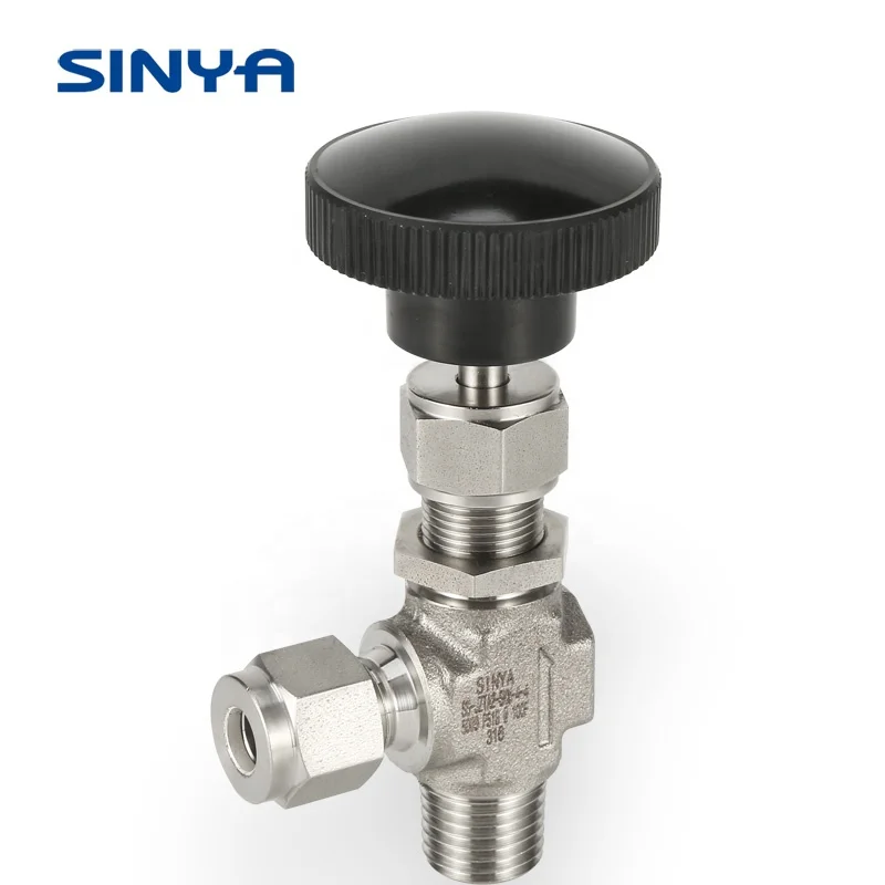 Stainless Steel Body Stem and T-Handle PTFE Packing 316L 6000PSI  NPT 1/2 in. Instrumentation Water Female  Needle Valve