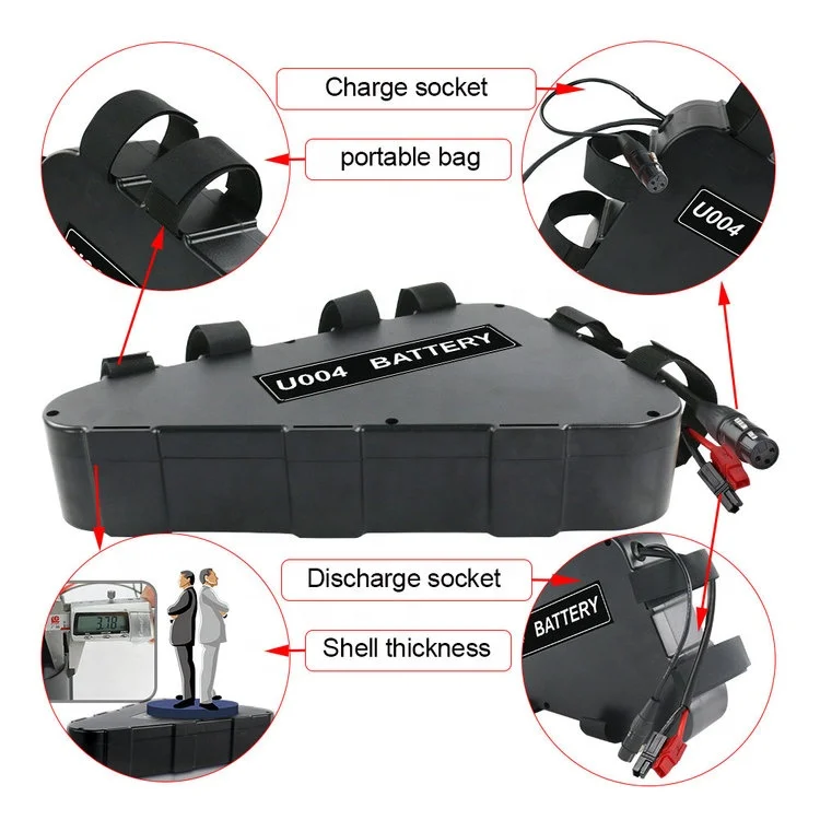 
Triangle 18650 Batteries 14S8P 52V 20Ah Ebike Li-Ion Battery Packs for 1500w Electric Bicycle Motor Kit 
