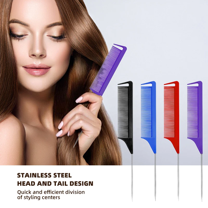 Factory Sale Parting Combs Hairdressing Highlights Combs Straightener Highlighting Hair Salon Accept Custom Logo