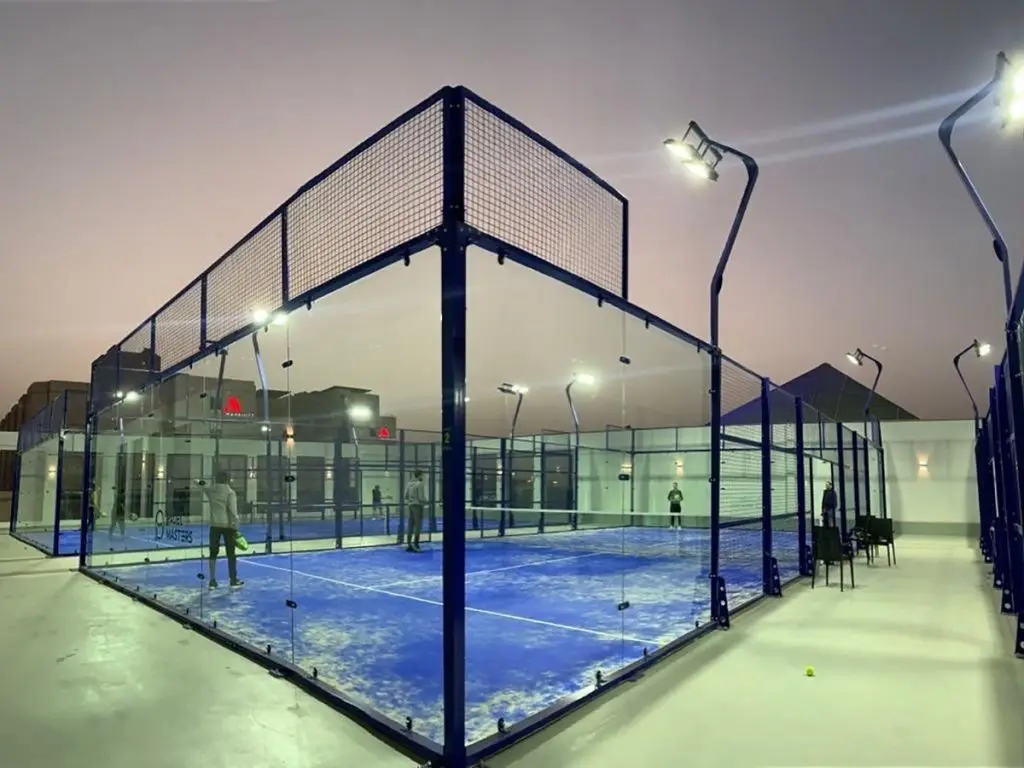 China Factory Supplier Padel Tennis Court with roof outdoor panoramic padel tennis court with cover