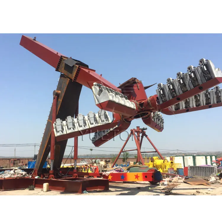 Carnival Fairground Thrill Rides Amusement Park Equipment Adults Extreme Speed Windmill  Top Scan Rides