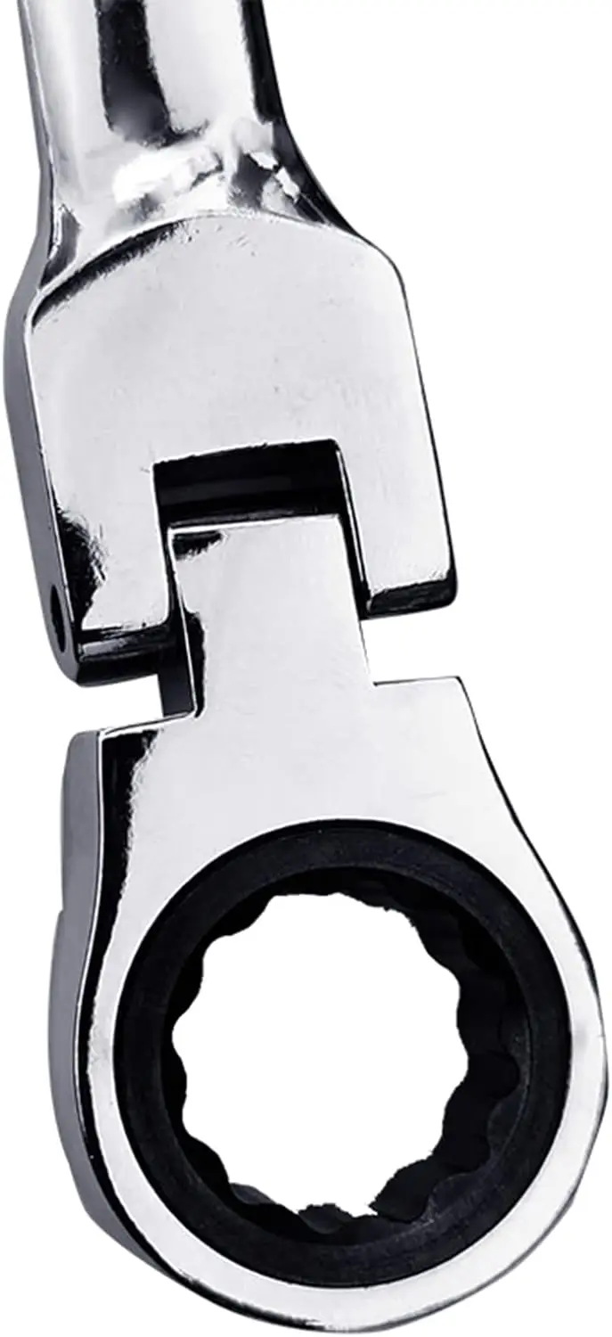 For Extra Long Flex-Head Double End Ratcheting Wrench Set Metric 6-Piece 8-19 mm Hand Repair To Double End Wrench in Cloth Bag