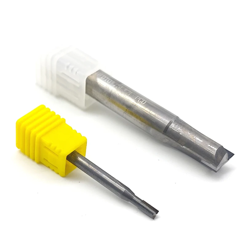Diamond PCD double-edge end milling cutter for copper aluminum graphite carbon fiber