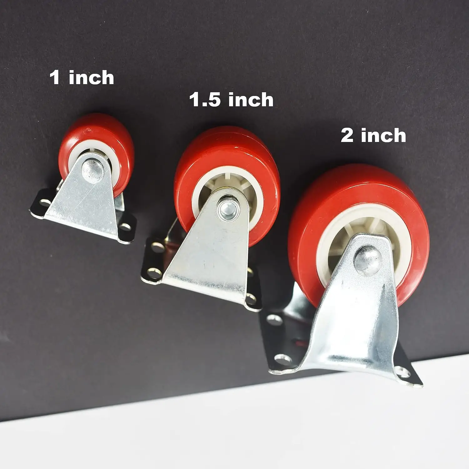Free Sample 2 Inch Fixed casters Rigid No Swivel Plate Caster Wheels for Furnitures