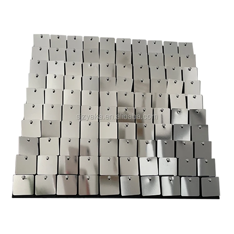 Small shimmer disc air active effect sequin panel 3d shimmering wall panel