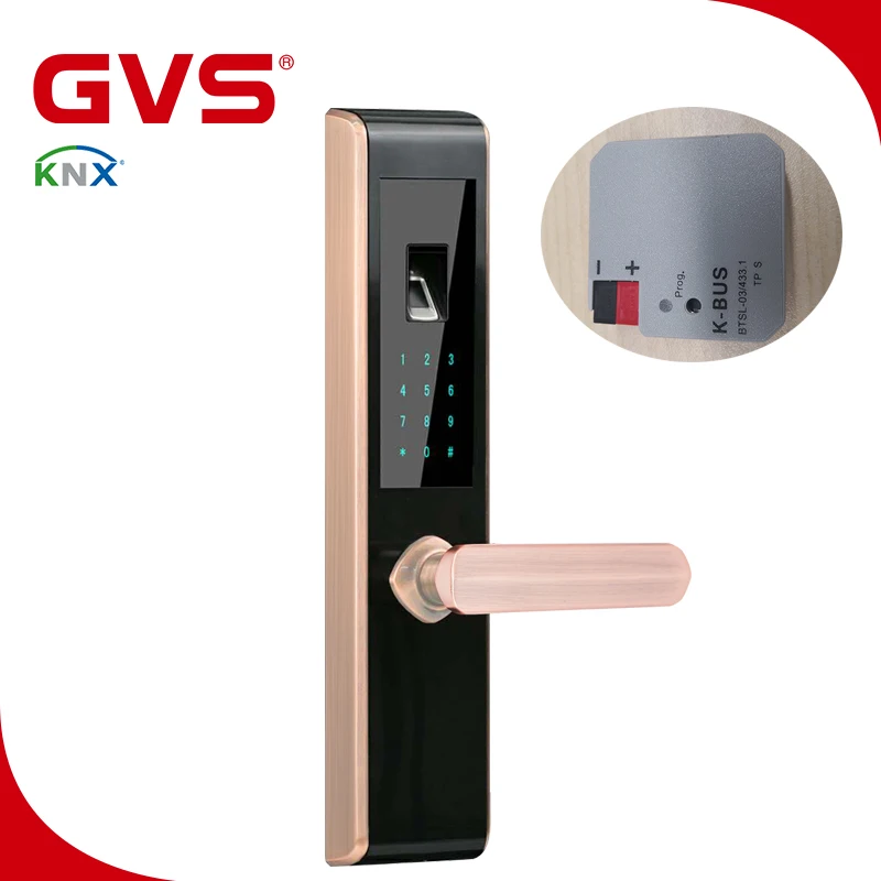 NO.1 KNX/ECB GVS K-bus система автоматизации умного дома карта отпечатков пальцев цифровая клавиатура KNX интегрированная умная дверная Блокировка по отпечатку