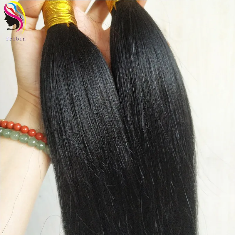 Hair bulk pure black straight cuticle aligned Natural wholesale virgin raw vietnamese vendor extension braid Human Hair