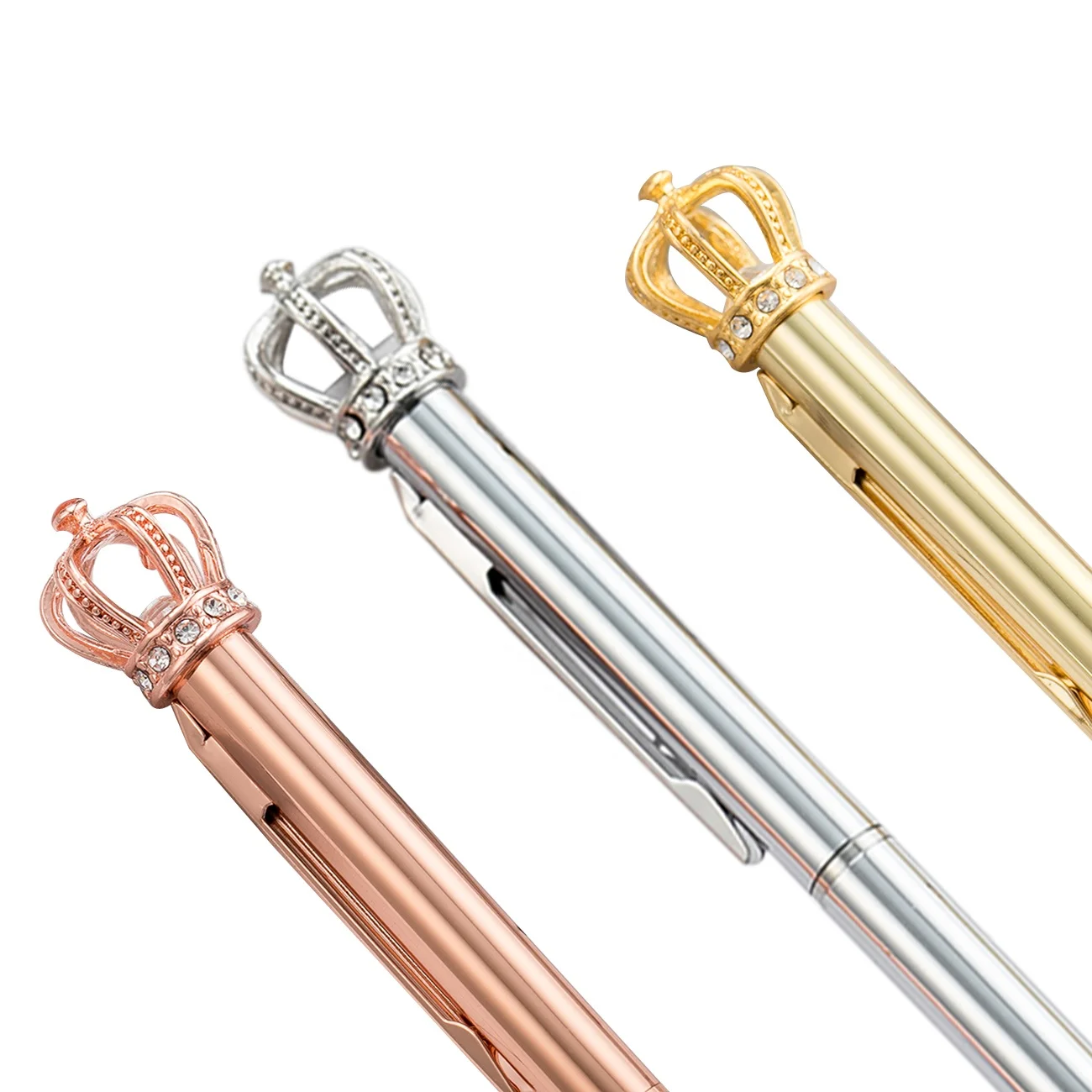 DASHENG Promotional Crown Ballpoint Pen Rhinestones Crystal Logo Pen With Logo