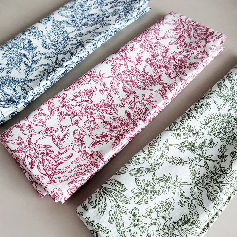 Custom Digital Printed 100% Cotton Linen Kitchen Towel Floral Woven Dish Tea Towel for Home Use Flour Sack Cloth for Cleaning