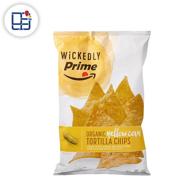 Back Sealing Custom Printed Plastic Packaging Material Banana Potato Chips Bag