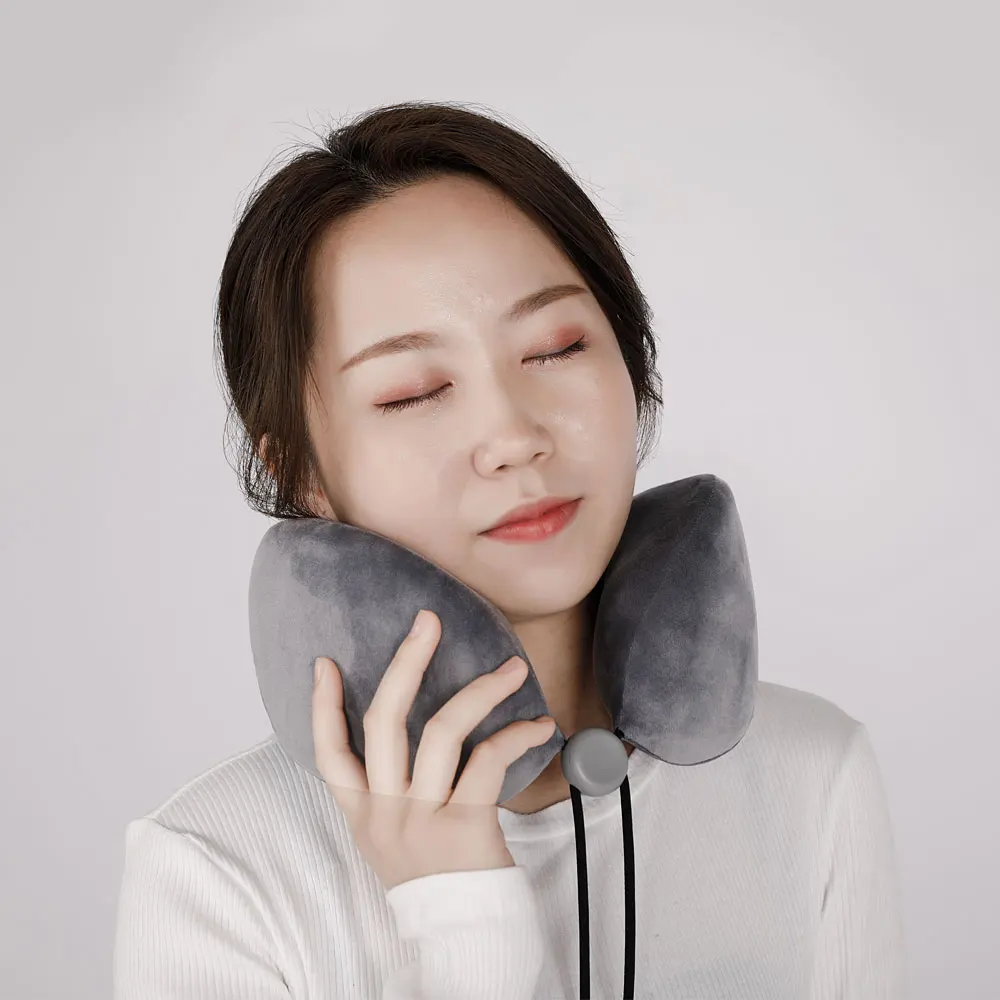 Custom Comfortable Breathable Head Neck Support U Shape Car Airplane Neck Pillow Travel