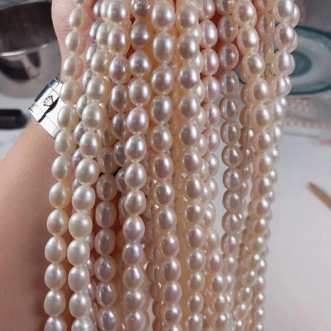 
Rice Beads Wholesale Most Popular Topping Pearls Fresh Water Basically Flawless Loose Pearl 