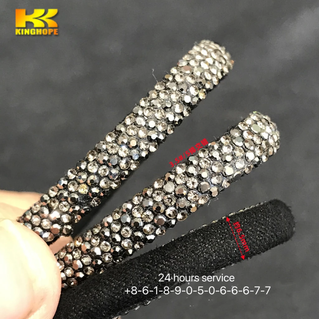 5.5CM 3 LINES 4 LINES 5 ROWS rhinestone diamond ropes strap for woman sandals vamp Capelladas