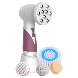 IPX7 Waterproof Personal Care Electric Facial Brush 4 in1 Face Clean Pack Electric Salon SPA Massage Facial beauty Brush