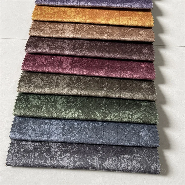 New Design Hometextile Arab Upholstery Multi Stitch Holland Velvet Sofa Fabric For Furniture