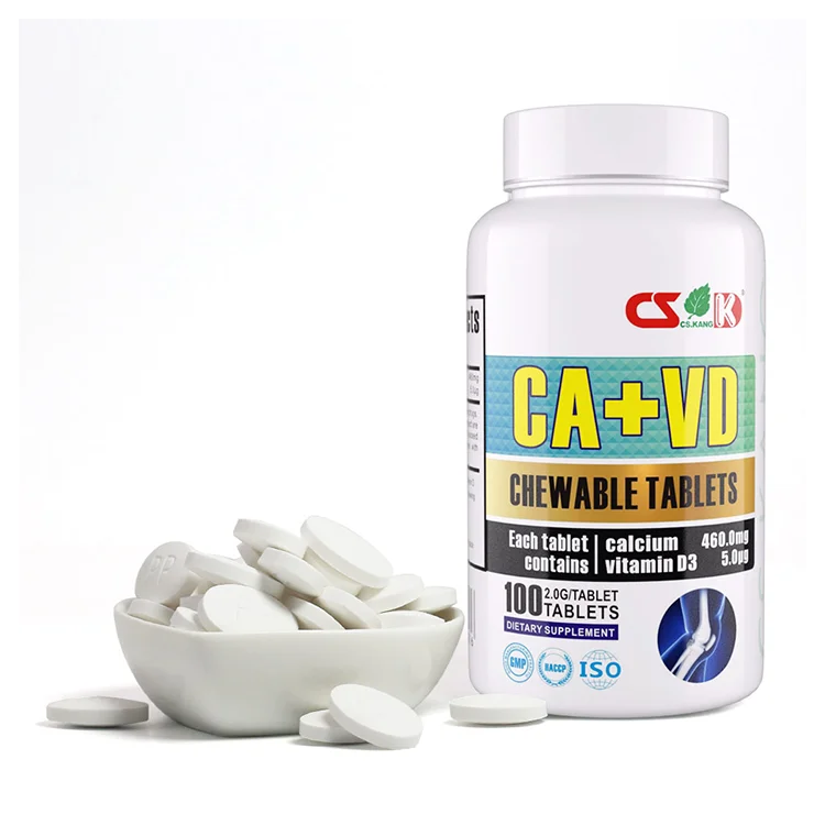 Private Label  Dietary Supplement Vitamin D3 Tablets  Effervescent Bone Health