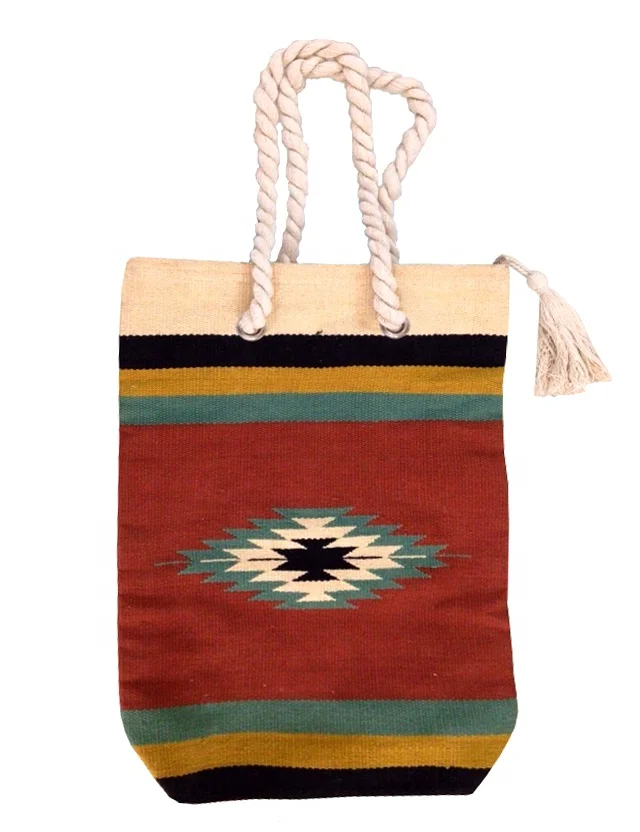 Customized Size High Quality Indian Handloom 100% Cotton Shopping Tote Bags