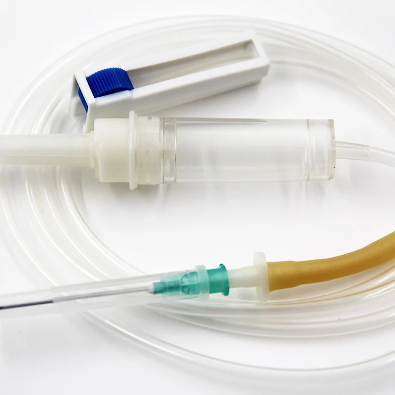 48mm 6ml chamber IV infusion set 150-180cm air vent liquid filter disposable infusion set luerlock